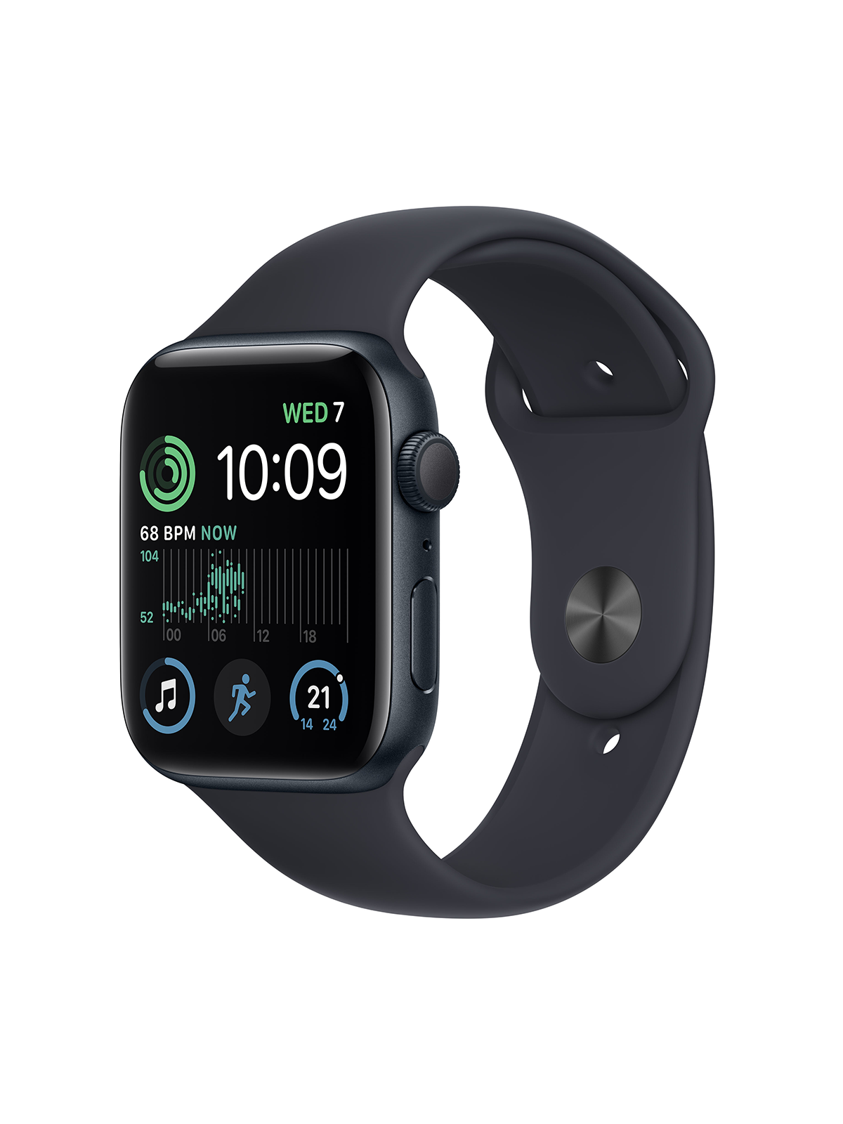 Apple Watch SE, 44mm, GPS [2022] - Midnight Aluminium Case with Midnight  Sport Band - Regular (MNK03B/A) #A579